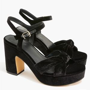 Velvet Platform Heels